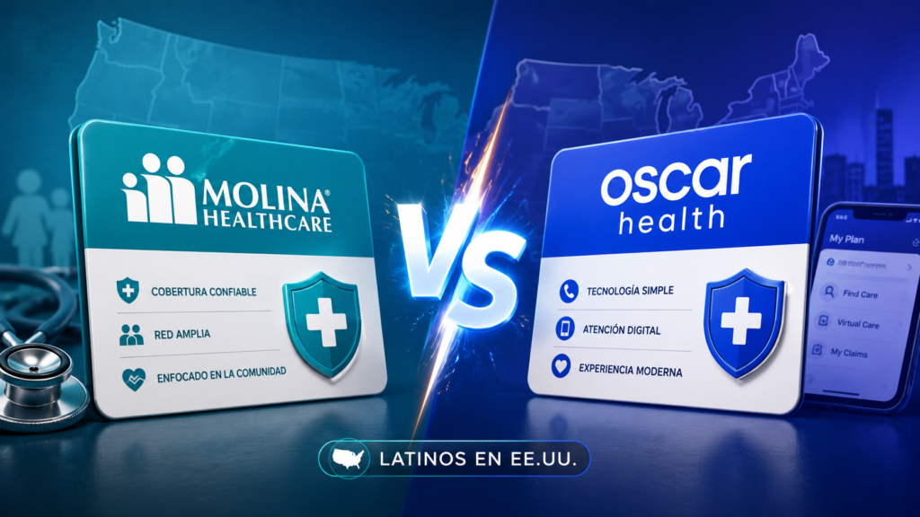 dos nombres que se repiten en cada conversación de la comunidad latina: Molina Healthcare y Oscar Health.