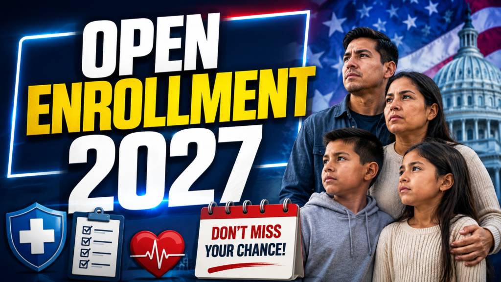 Open Enrollment 2027 para inmigrantes en Estados Unidos, inscripción al seguro médico y posibles cambios en los subsidios de salud para inmigrantes.